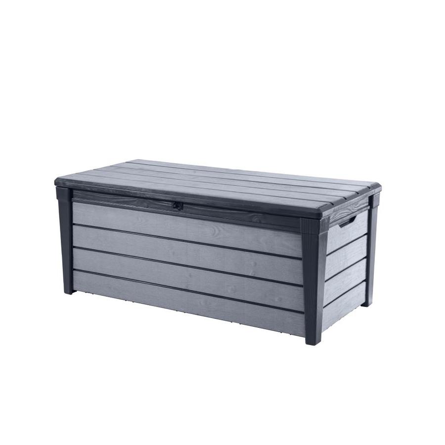 Keter Brushwood Resin Deck Box 454 L (120 gal.) Grey Anthracite
