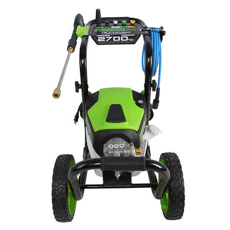 Green Works 2700 PSI Electric High-Pressure Washer with UberFlex Hose