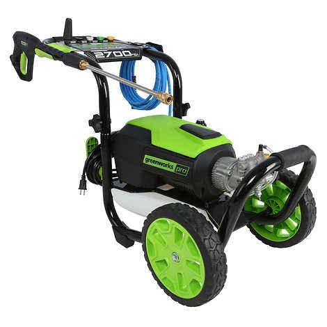 Green Works 2700 PSI Electric High-Pressure Washer with UberFlex Hose