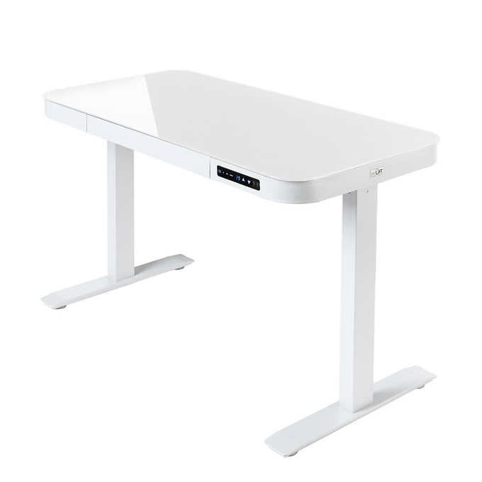 Seville Classics Modern Height Adjustable Electric Desk White