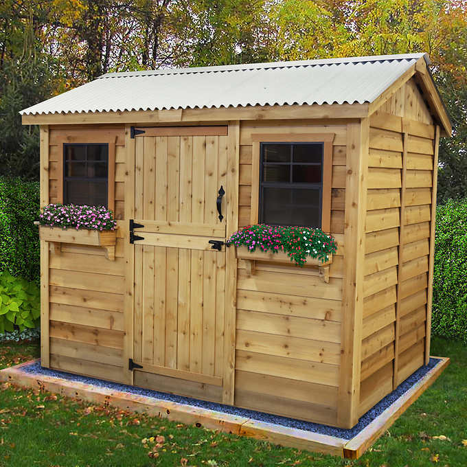 Cabana Garden Shed with metal roof 9 ft. x 6 ft.