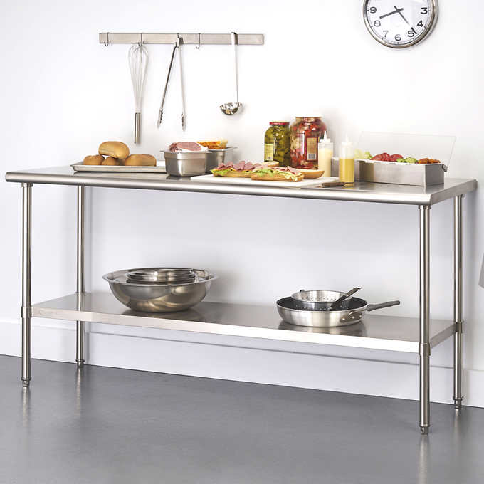 Trinity EcoStorage Stainless-steel 182.8 cm (72 in.) Table