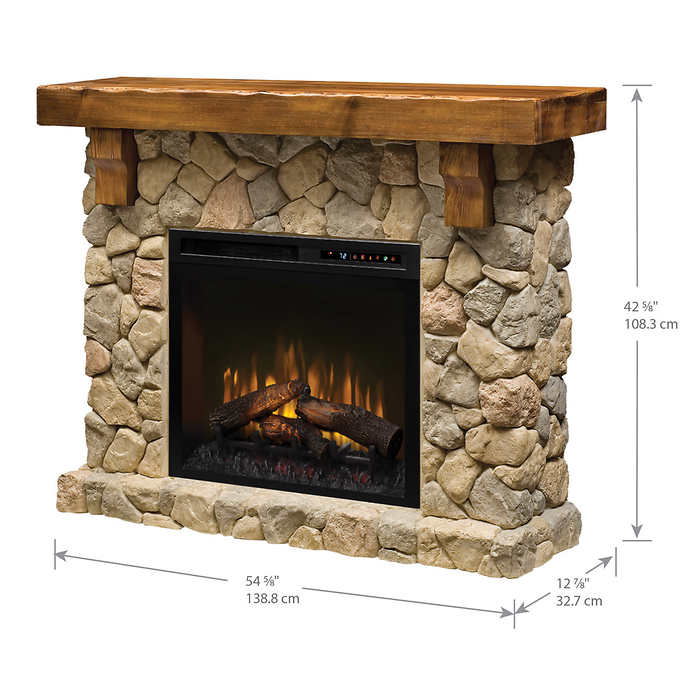 Dimplex Dexter Mantel Electric Fireplace with Logs