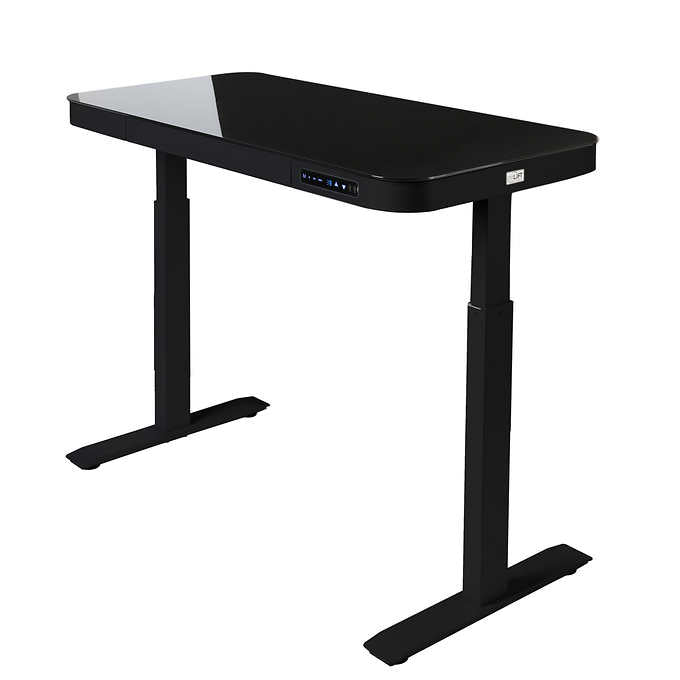 Seville Classics Modern Height Adjustable Electric Desk Black