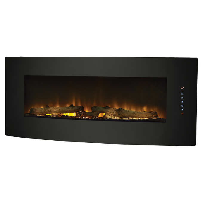 Contemporary 106.7 cm (42 in.) Curved Wall Mount Fireplace