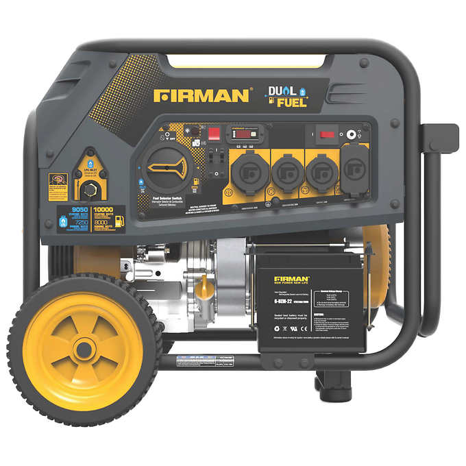 Firman H08053 10,000W Hybrid Series Dual Fuel Portable Generator with Electric Start