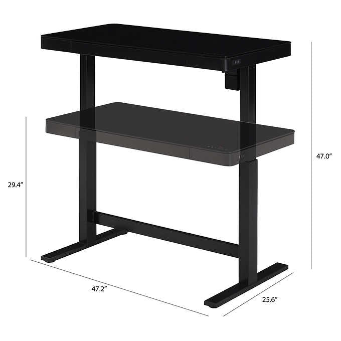 Tresanti Height Adjustable Electric Desk Black