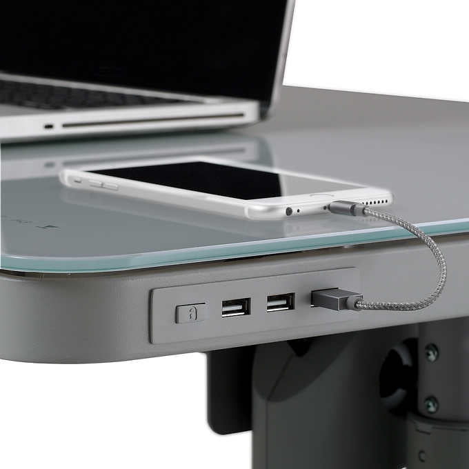 Tresanti Height Adjustable Electric Desk  Grey