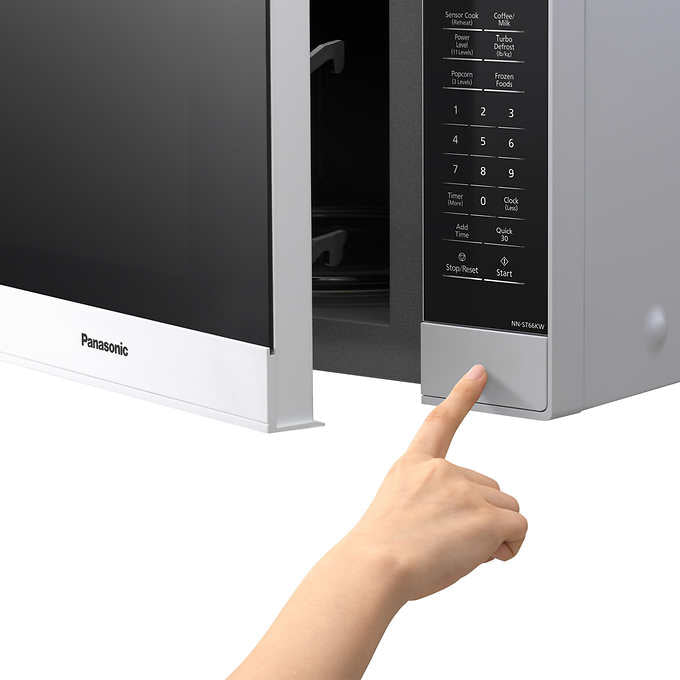Panasonic Genius 1.2 cu. ft. White Microwave with Inverter Technology, 1200 W