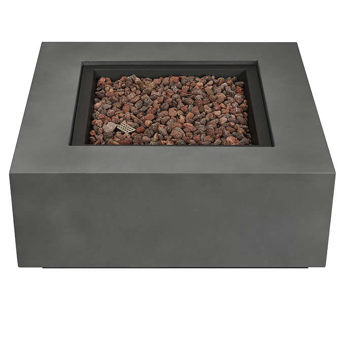 Real Flame Aegean Steel 36 in. Square Fireplace
