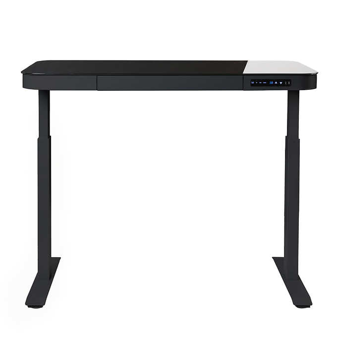 Seville Classics Modern Height Adjustable Electric Desk Black