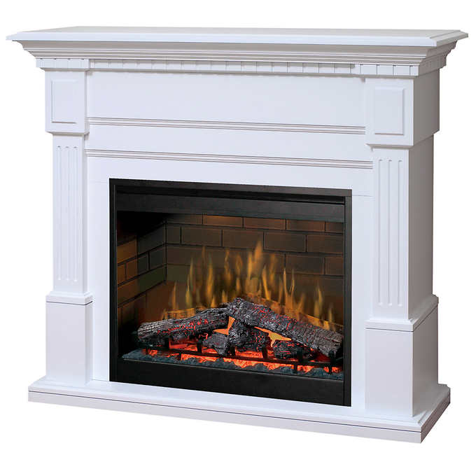 Dimplex Essex White Electric Fireplace Mantel