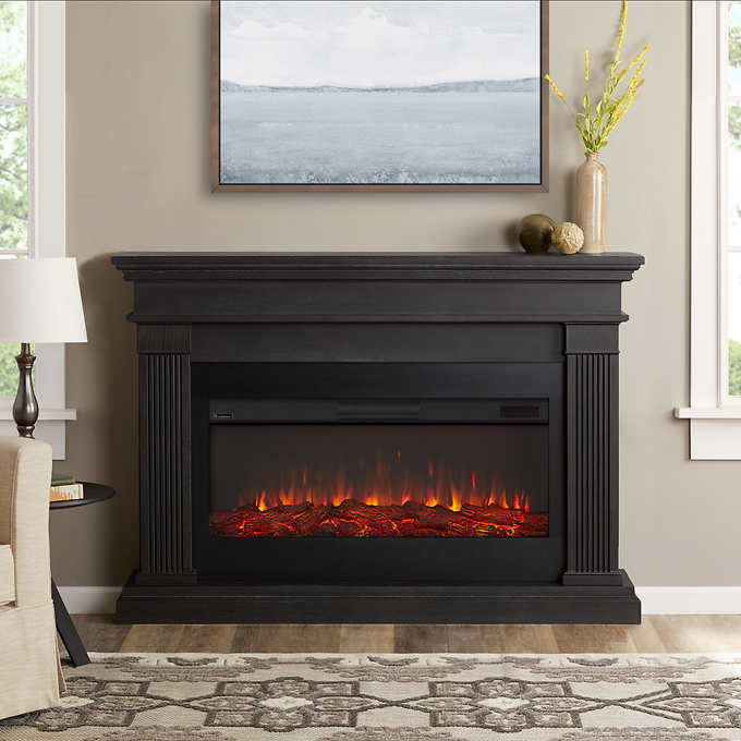 Real Flame Beau 148.6 cm (58.5 in.) Media Console Fireplace